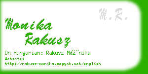 monika rakusz business card